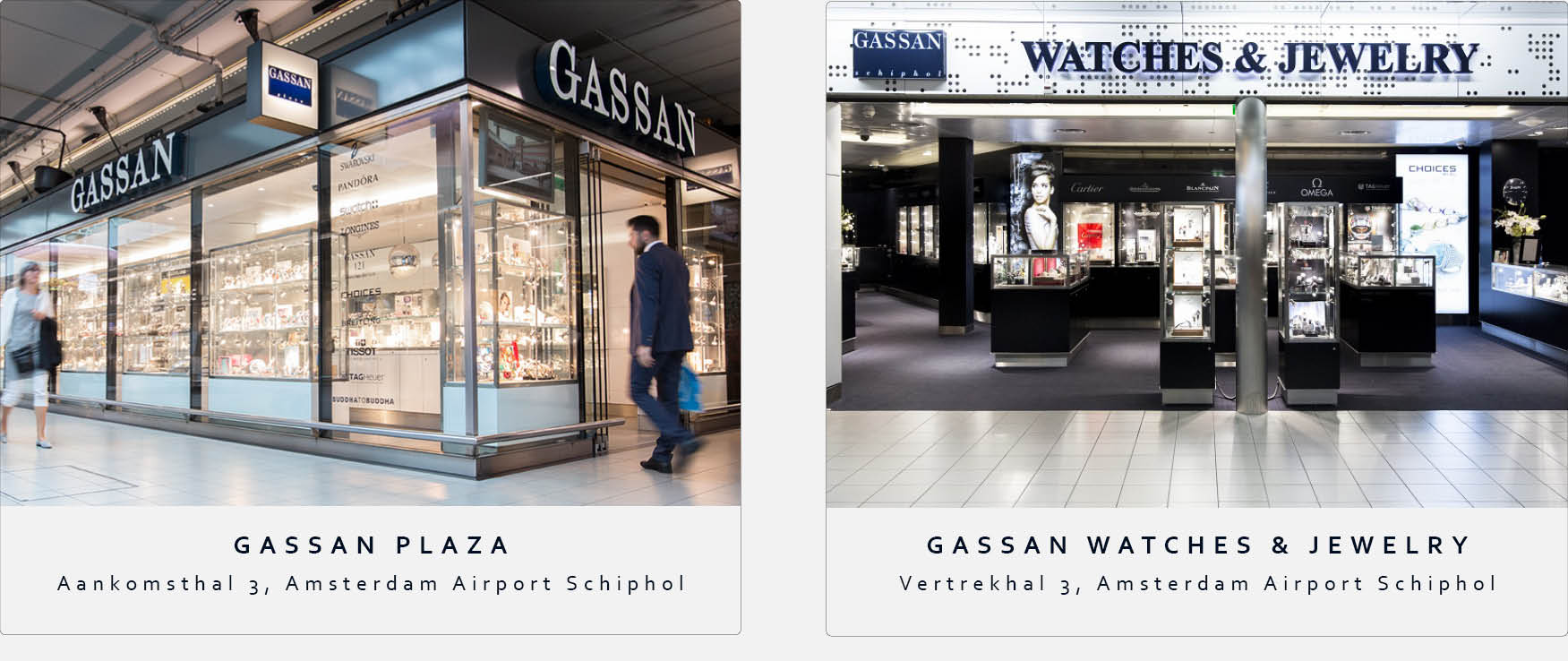 GASSAN Schiphol winkels